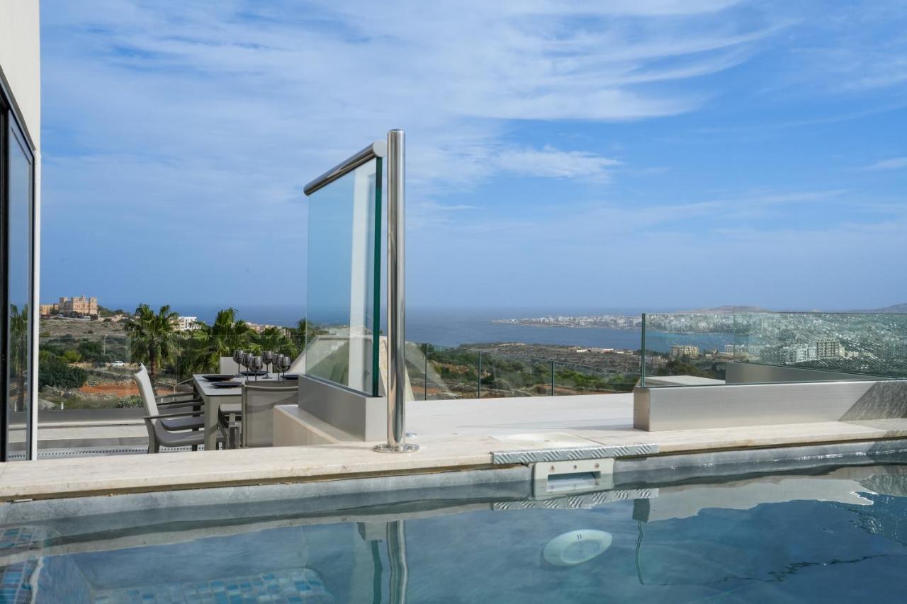 Lux Sea&Country Views With Pool Apartman Mellieħa Kültér fotó